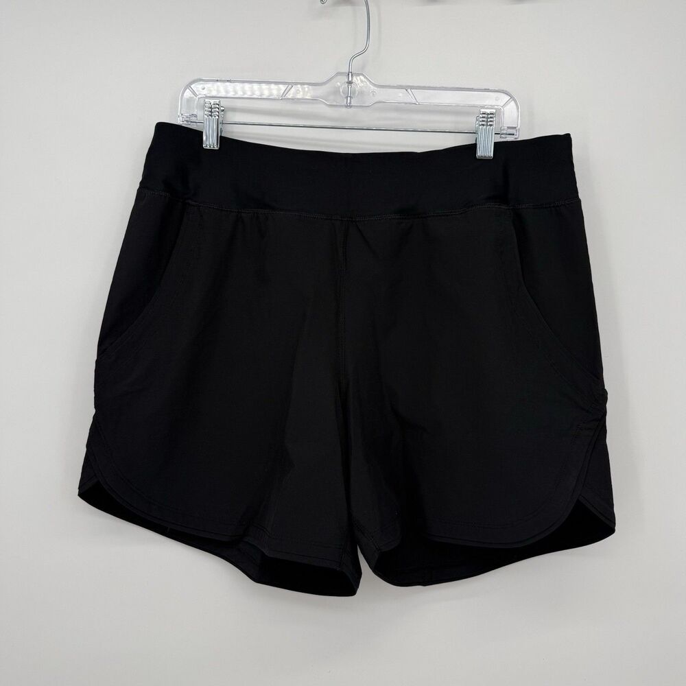 Lands' End SunShade Cover-Up Swim Shorts Black Size 14 Summer Style 505831